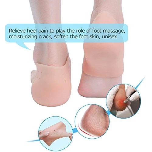 Silicone gel for moisturizing dry heels. Silicone gel for moisturizing dry heels.